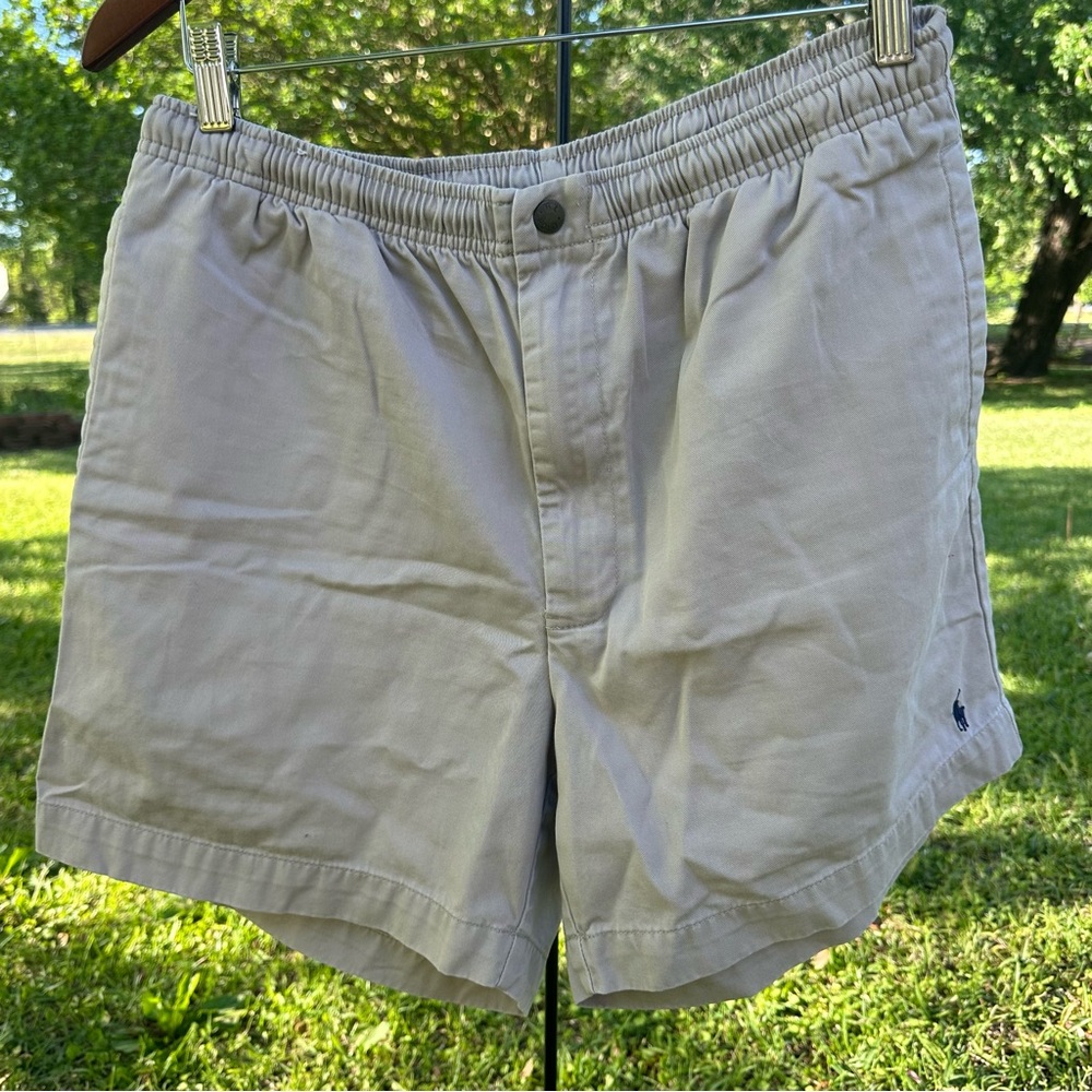 Polo Ralph Lauren mens shorts medium stretchy back waistband button zip closure